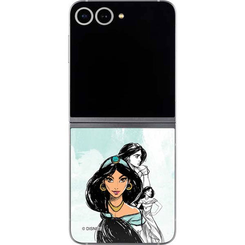 Disney Princess Jasmine Sketch Galaxy Z Flip6 Skin