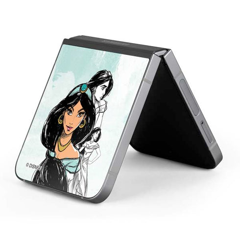 Disney Princess Jasmine Sketch Galaxy Z Flip6 Skin
