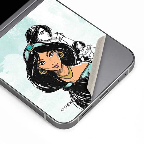 Disney Princess Jasmine Sketch Galaxy Z Flip6 Skin