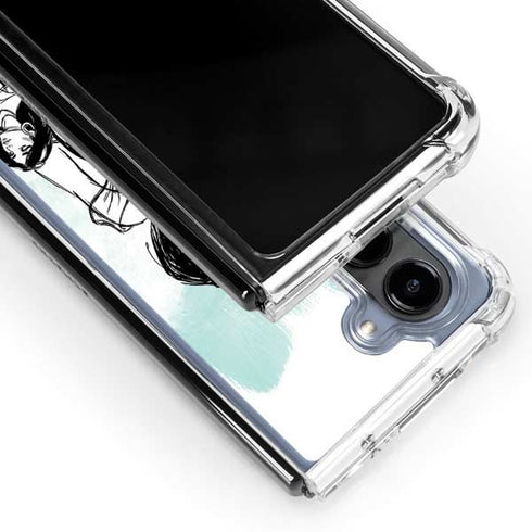 Disney Princess Jasmine Sketch Galaxy Z Fold5 5G Clear Case