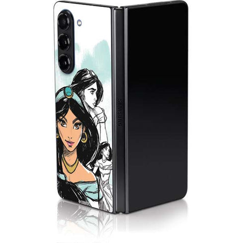 Disney Princess Jasmine Sketch Galaxy Z Fold5 5G Skin