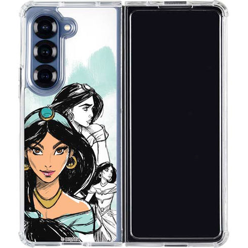 Disney Princess Jasmine Sketch Galaxy Z Fold7 Clear Case