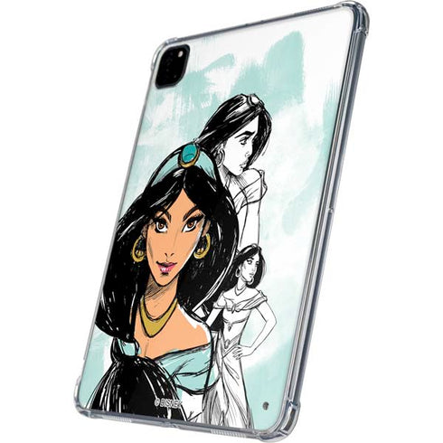 Disney Princess Jasmine Sketch iPad Pro 11in (2024) Clear Case