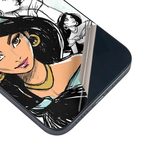 Disney Princess Jasmine Sketch iPhone 15 Skin