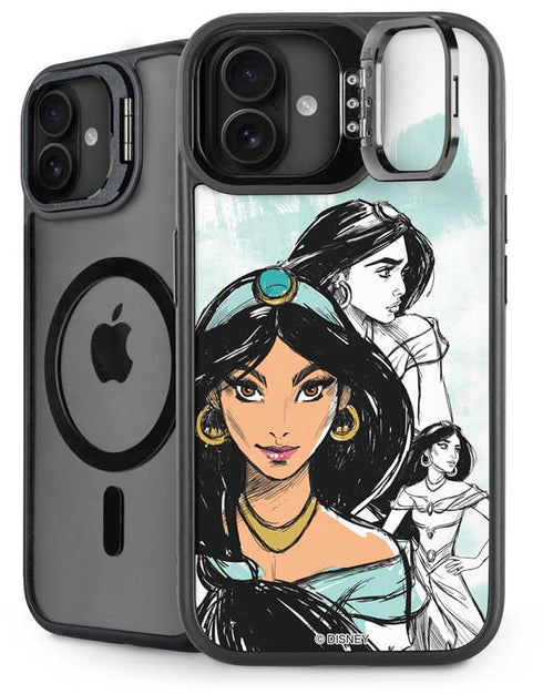 Disney Princess Jasmine Sketch iPhone 16 Kickstand Case