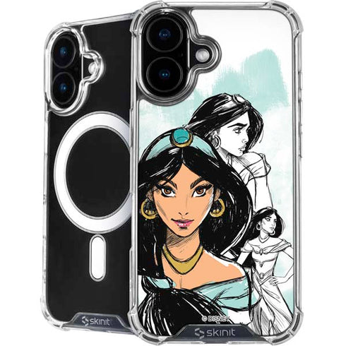 Disney Princess Jasmine Sketch iPhone 16 MagSafe Case