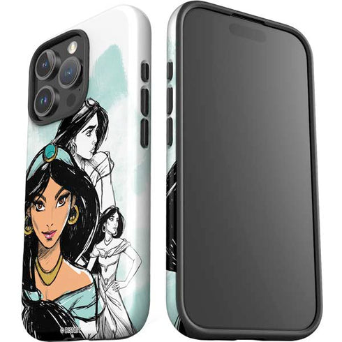 Disney Princess Jasmine Sketch iPhone 16 Pro Impact Case