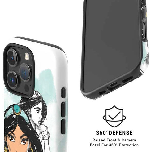 Disney Princess Jasmine Sketch iPhone 16 Pro Magsafe Impact Case