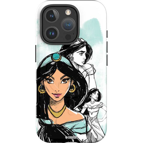 Disney Princess Jasmine Sketch iPhone 16 Pro Max Magsafe Impact Case