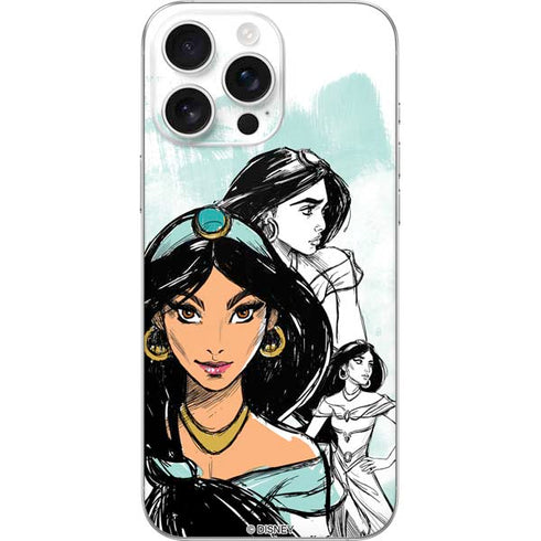 Disney Princess Jasmine Sketch iPhone 16 Pro Max Skin