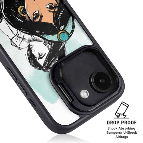Disney Princess Jasmine Sketch iPhone 16e Kickstand Case