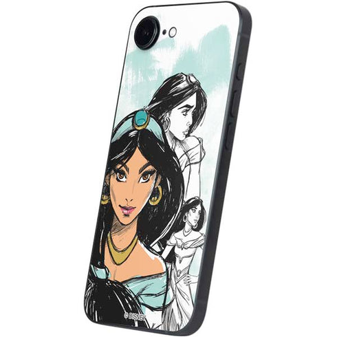 Disney Princess Jasmine Sketch iPhone 16e Skin