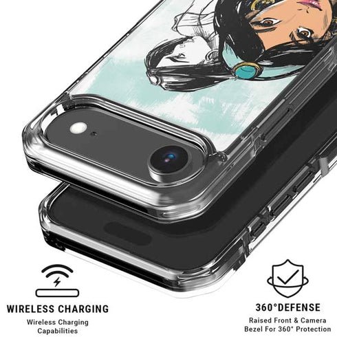 Disney Princess Jasmine Sketch iPhone 17 Air Clear Case