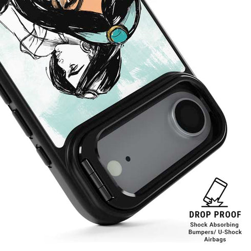 Disney Princess Jasmine Sketch iPhone 17 Air Kickstand Case
