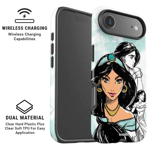 Disney Princess Jasmine Sketch iPhone 17 Air Magsafe Impact Case