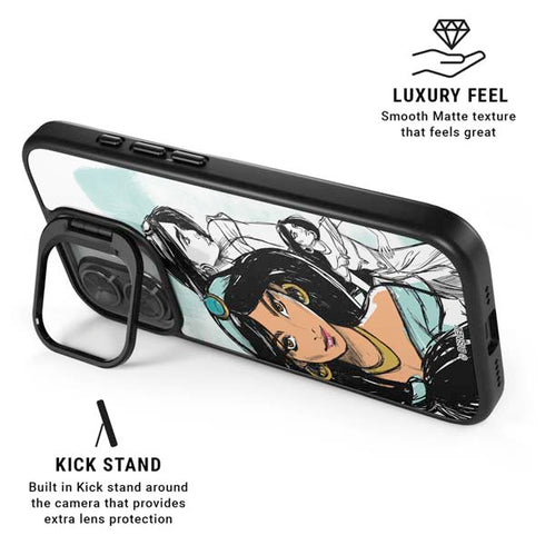 Disney Princess Jasmine Sketch iPhone 17 Kickstand Case