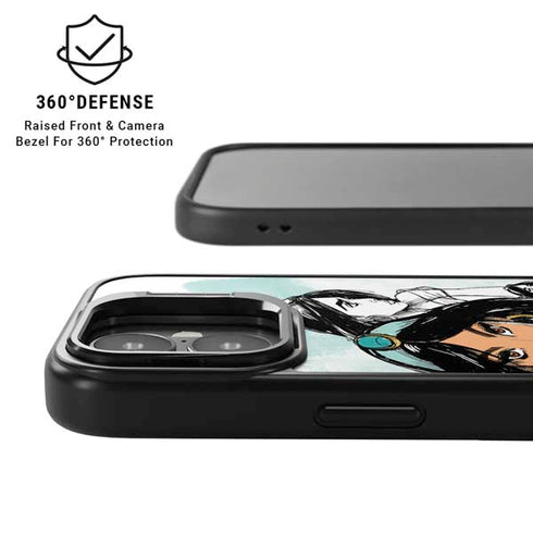 Disney Princess Jasmine Sketch iPhone 17 Kickstand Case