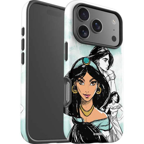 Disney Princess Jasmine Sketch iPhone 17 Pro Impact Case