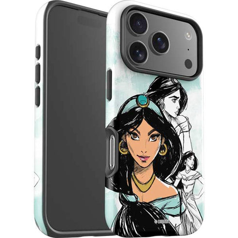 Disney Princess Jasmine Sketch iPhone 17 Pro Max Impact Case