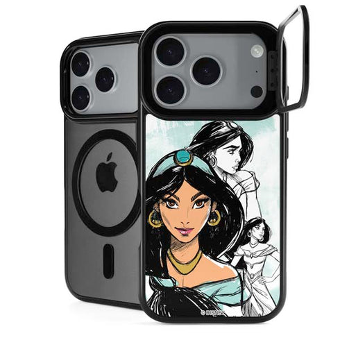 Disney Princess Jasmine Sketch iPhone 17 Pro Max Kickstand Case