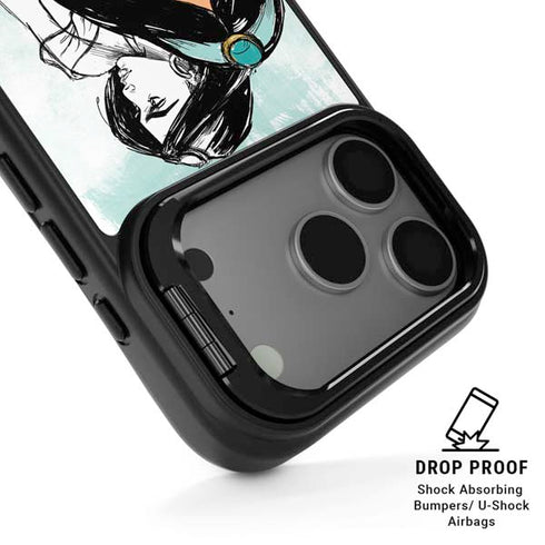 Disney Princess Jasmine Sketch iPhone 17 Pro Max Kickstand Case