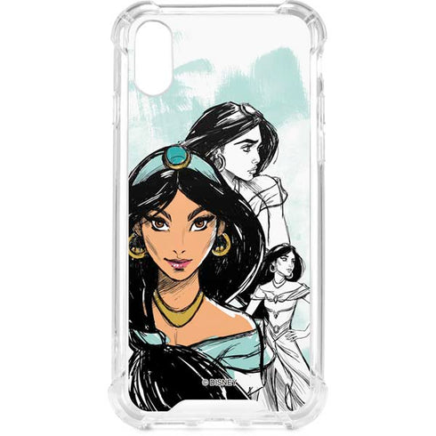 Disney Princess Jasmine Sketch iPhone XS Clear Case