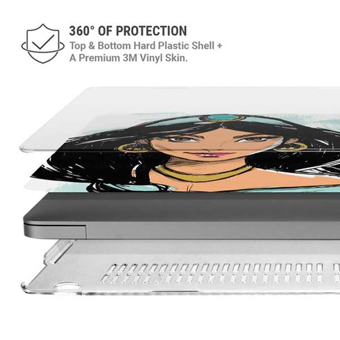Disney Princess Jasmine Sketch MacBook Cases