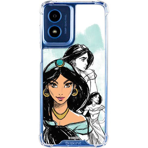 Disney Princess Jasmine Sketch Moto G 5G (2024) Clear Case