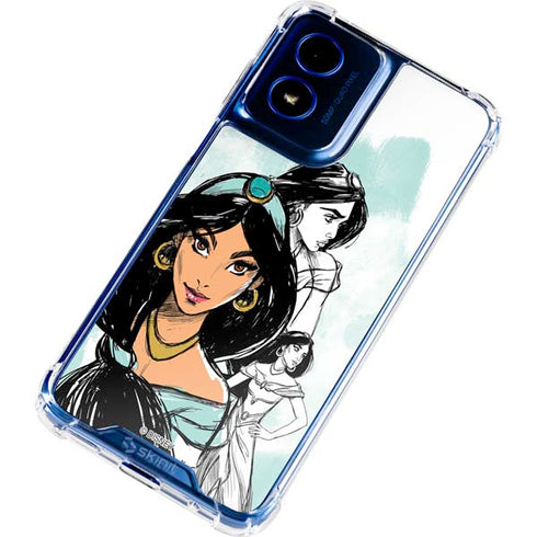 Disney Princess Jasmine Sketch Moto G 5G (2024) Clear Case