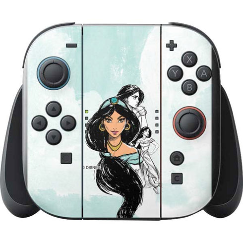 Disney Princess Jasmine Sketch Nintendo Switch 2 (2025) with Joy-Con Skin