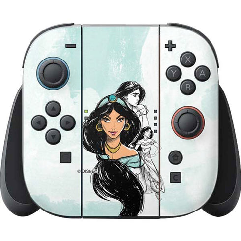 Disney Princess Jasmine Sketch Nintendo Switch 2 (2025) Joy-Con Controller Skin