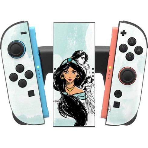 Disney Princess Jasmine Sketch Nintendo Switch 2 (2025) Joy-Con Controller Skin