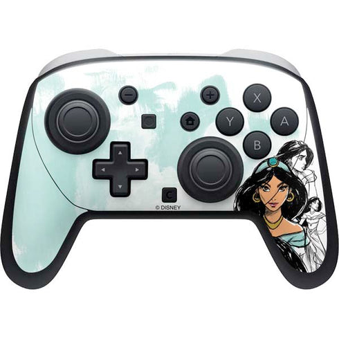 Disney Princess Jasmine Sketch Nintendo Switch 2 (2025) Pro Controller Skin