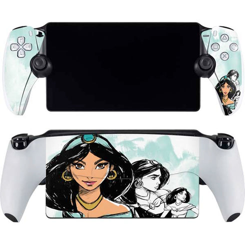 Disney Princess Jasmine Sketch PlayStation Portal Remote Player Skin