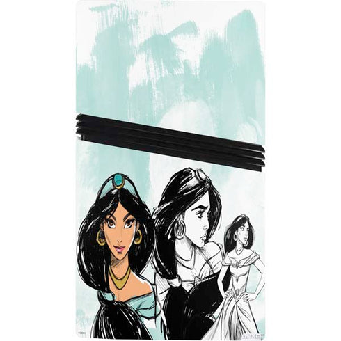 Disney Princess Jasmine Sketch PS5 Pro Console Skin