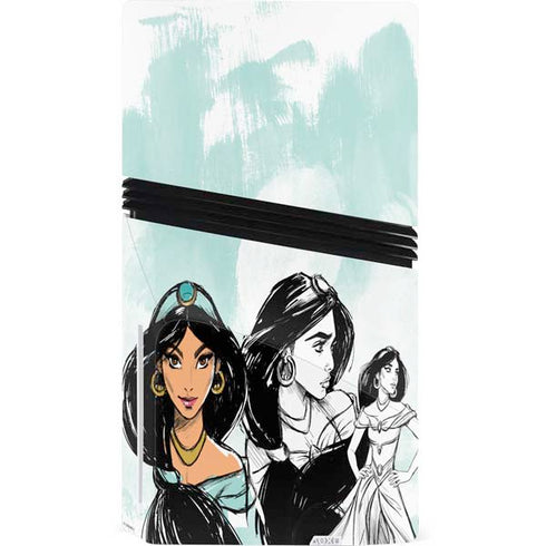 Disney Princess Jasmine Sketch PS5 Pro Disk Bundle Skin