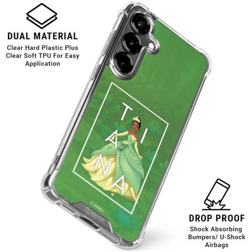 Disney Princess Tiana Floral Galaxy S26 Plus Clear Case