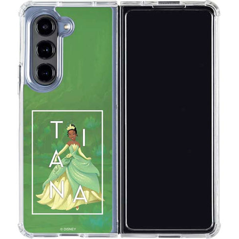 Disney Princess Tiana Floral Galaxy Z Fold5 5G Clear Case