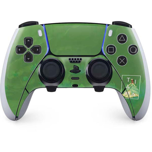Disney Princess Tiana Floral PS5 DualSense Edge Pro Controller Skin