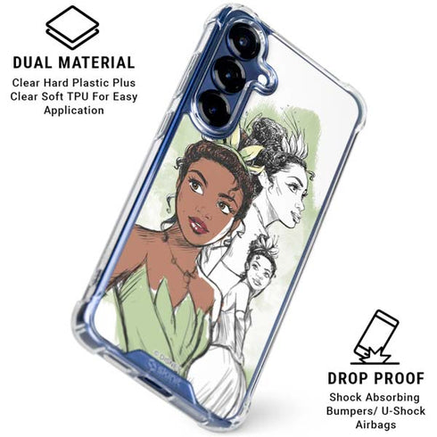 Disney Princess Tiana Sketch Galaxy S25 Clear Case