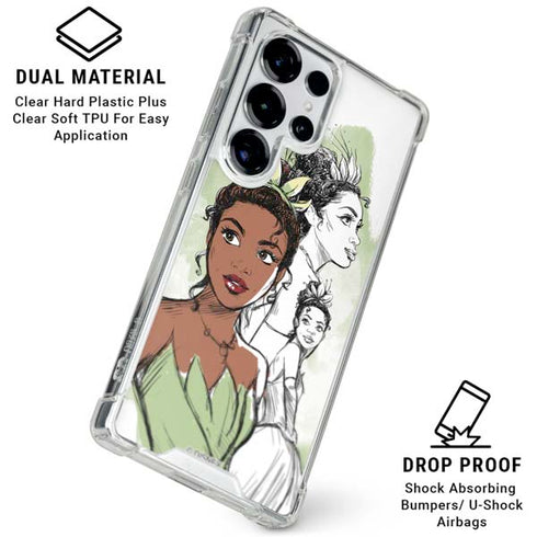 Disney Princess Tiana Sketch Galaxy S25 Ultra Clear Case