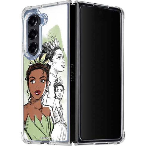 Disney Princess Tiana Sketch Galaxy Z Fold5 5G Clear Case