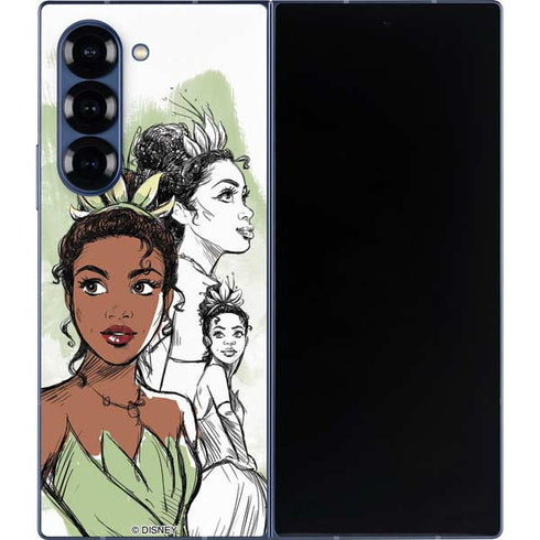 Disney Princess Tiana Sketch Galaxy Z Fold6 Skin