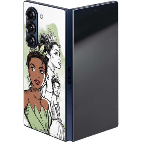 Disney Princess Tiana Sketch Galaxy Z Fold6 Skin