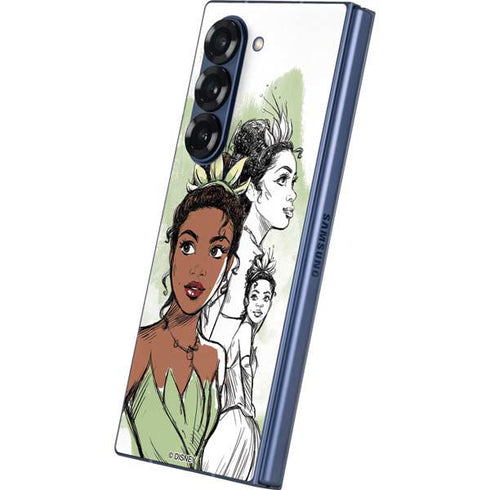 Disney Princess Tiana Sketch Galaxy Z Fold6 Skin