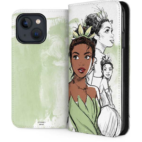 Disney Princess Tiana Sketch iPhone 15 Folio Case