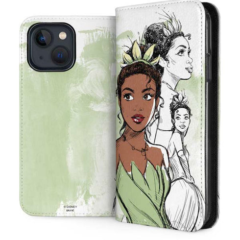 Disney Princess Tiana Sketch iPhone 15 Plus Folio Case
