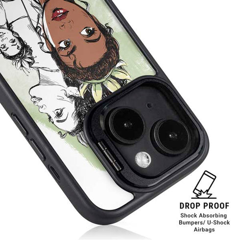 Disney Princess Tiana Sketch iPhone 15 Plus Kickstand Case