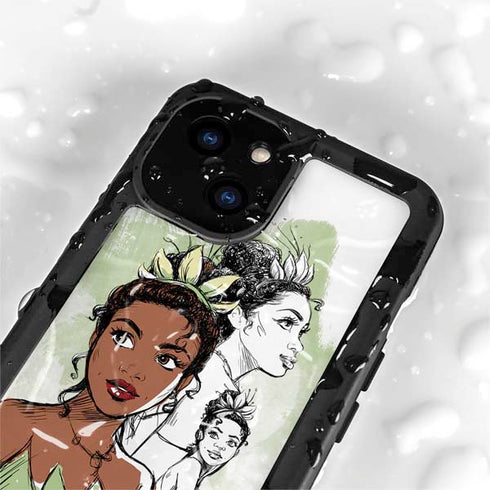 Disney Princess Tiana Sketch iPhone 15 Plus Waterproof Case