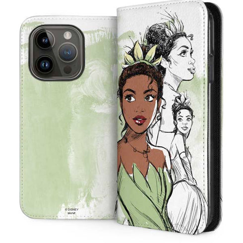 Disney Princess Tiana Sketch iPhone 15 Pro Folio Case
